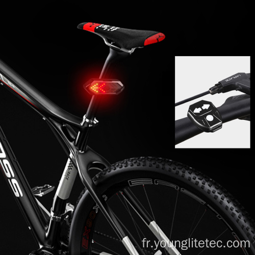 Lumière de vélo rechargeable à distance audible sans fil